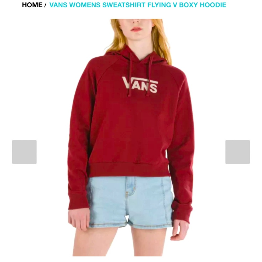 Vans Womens Sweatshirt Flying V Boxy Hoodie